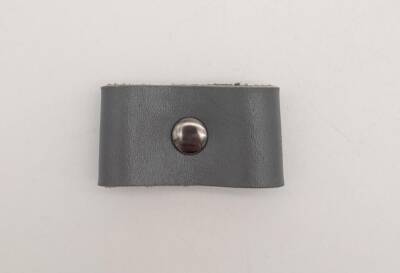 Angel Çanta Aksesuar Gri Gerçek Deri Büzgülük Füme Metalli - 2