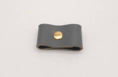 Angel Çanta Aksesuar Gri Gerçek Deri Büzgülük Light Gold Metalli - 1