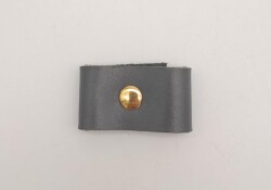 Angel Çanta Aksesuar Gri Gerçek Deri Büzgülük Light Gold Metalli - 2