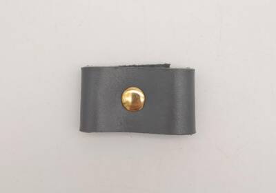 Angel Çanta Aksesuar Gri Gerçek Deri Büzgülük Light Gold Metalli - 2