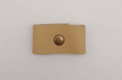 Angel Çanta Aksesuar Ham Doğal Renk Gerçek Deri Büzgülük Antik Metalli - 2