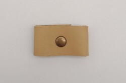 Angel Çanta Aksesuar Ham Doğal Renk Gerçek Deri Büzgülük Antik Metalli - 2