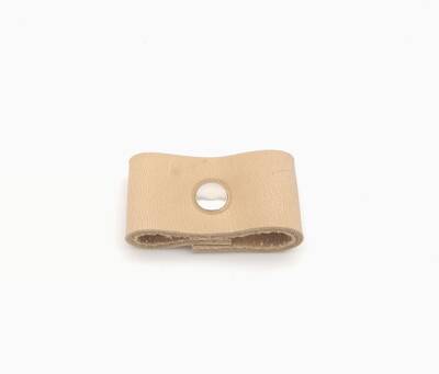 Angel Çanta Aksesuar Ham Doğal Renk Gerçek Deri Büzgülük Gümüş Metalli - 1