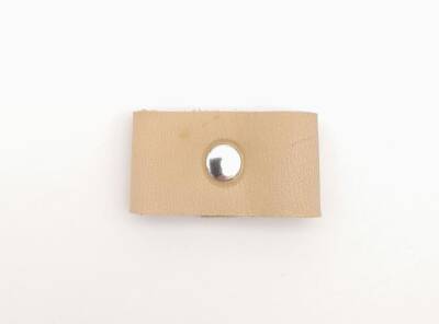 Angel Çanta Aksesuar Ham Doğal Renk Gerçek Deri Büzgülük Gümüş Metalli - 2