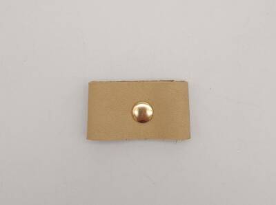 Angel Çanta Aksesuar Ham Doğal Renk Gerçek Deri Büzgülük Light Gold Metalli - 2