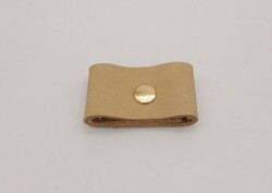 Angel Çanta Aksesuar Ham Doğal Renk Gerçek Deri Büzgülük Light Gold Metalli - Angel Çanta Aksesuar