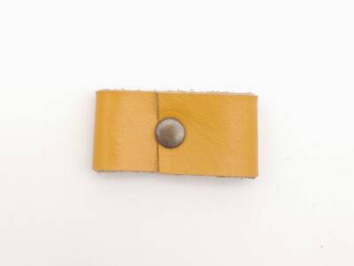 Angel Çanta Aksesuar Hardal Renk Gerçek Deri Büzgülük Antik Metalli - 3