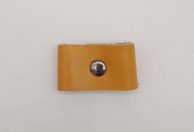 Angel Çanta Aksesuar Hardal Renk Gerçek Deri Büzgülük Füme Metalli - 2