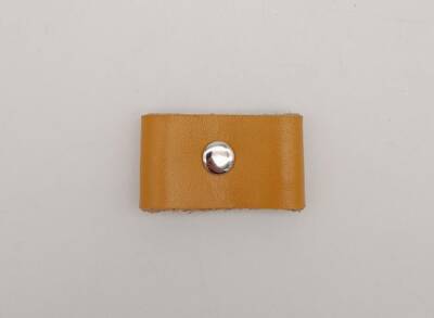 Angel Çanta Aksesuar Hardal Renk Gerçek Deri Büzgülük Gümüş Metalli - 2