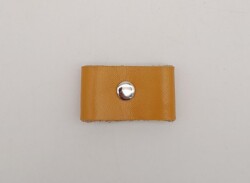 Angel Çanta Aksesuar Hardal Renk Gerçek Deri Büzgülük Gümüş Metalli - 2