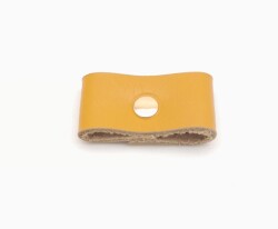 Angel Çanta Aksesuar Hardal Renk Gerçek Deri Büzgülük Light Gold Metalli - Angel Çanta Aksesuar