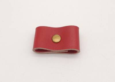 Angel Çanta Aksesuar Kırmızı Gerçek Deri Büzgülük Antik Metalli - 1