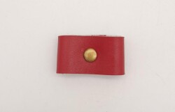 Angel Çanta Aksesuar Kırmızı Gerçek Deri Büzgülük Antik Metalli - 2