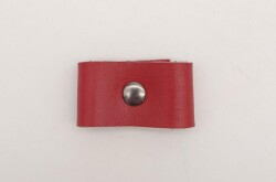 Angel Çanta Aksesuar Kırmızı Gerçek Deri Büzgülük Füme Metalli - 2