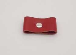 Angel Çanta Aksesuar Kırmızı Gerçek Deri Büzgülük Gümüş Metalli - Angel Çanta Aksesuar