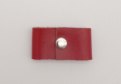 Angel Çanta Aksesuar Kırmızı Gerçek Deri Büzgülük Gümüş Metalli - 3