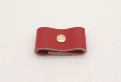 Angel Çanta Aksesuar Kırmızı Gerçek Deri Büzgülük Light Gold Metalli - Angel Çanta Aksesuar