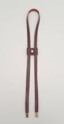 Angel Çanta Aksesuar Kızıl Kahve Gerçek Deri Büzgü Light Gold Metalli - 1