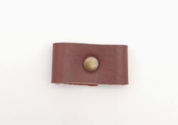 Angel Çanta Aksesuar Kızıl Kahve Gerçek Deri Büzgülük Antik Metalli - 2