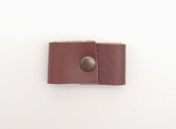 Angel Çanta Aksesuar Kızıl Kahve Gerçek Deri Büzgülük Antik Metalli - 3