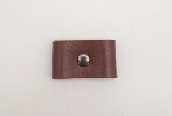 Angel Çanta Aksesuar Kızıl Kahve Gerçek Deri Büzgülük Füme Metalli - 2