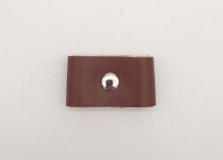 Angel Çanta Aksesuar Kızıl Kahve Gerçek Deri Büzgülük Gümüş Metalli - 2