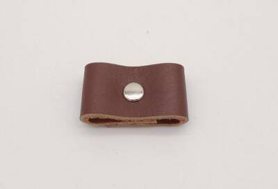 Angel Çanta Aksesuar Kızıl Kahve Gerçek Deri Büzgülük Gümüş Metalli - 1