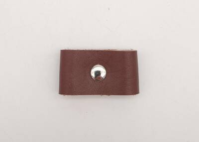 Angel Çanta Aksesuar Kızıl Kahve Gerçek Deri Büzgülük Gümüş Metalli - 2