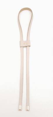 Angel Çanta Aksesuar Krem Gerçek Deri Büzgü Light Gold Metalli - 1