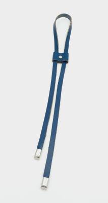 Angel Çanta Aksesuar Lacivert Gerçek Deri Büzgü Gümüş Metalli - 1