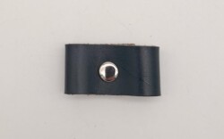 Angel Çanta Aksesuar Lacivert Gerçek Deri Büzgülük Gümüş Metalli - 2