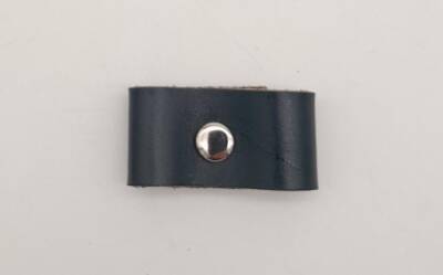 Angel Çanta Aksesuar Lacivert Gerçek Deri Büzgülük Gümüş Metalli - 2