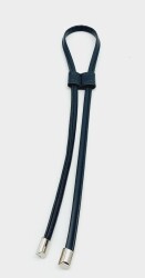 Angel Çanta Aksesuar Lacivert Suni Deri Dikişli Büzgü Gümüş Metalli - Angel Çanta Aksesuar