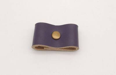 Angel Çanta Aksesuar Mor Gerçek Deri Büzgülük Antik Metalli - 1