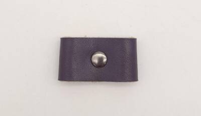 Angel Çanta Aksesuar Mor Gerçek Deri Büzgülük Füme Metalli - 2