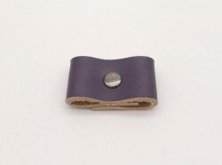 Angel Çanta Aksesuar Mor Gerçek Deri Büzgülük Füme Metalli - Angel Çanta Aksesuar