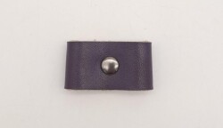 Angel Çanta Aksesuar Mor Gerçek Deri Büzgülük Füme Metalli - 2