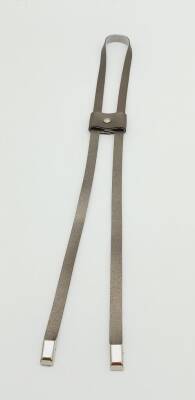 Angel Çanta Aksesuar Parlak Gri Tek Kat Suni Deri Büzgü Gümüş Metalli - 1