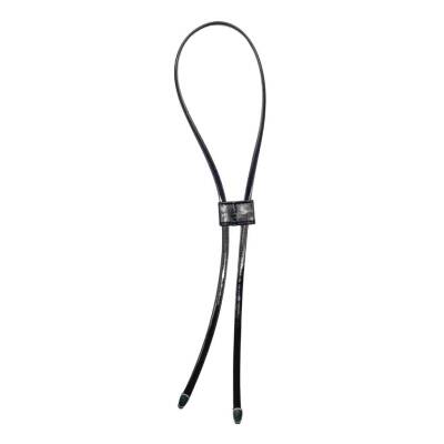 Angel Çanta Aksesuar Rugan Deri Dikişli Büzgü Siyah Renk Gümüş Metalli - 1