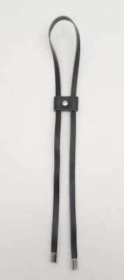 Angel Çanta Aksesuar Siyah Gerçek Deri Büzgü Gümüş Metalli - 1