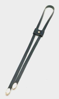 Angel Çanta Aksesuar Siyah Gerçek Deri Büzgü Light Gold Metalli - 1