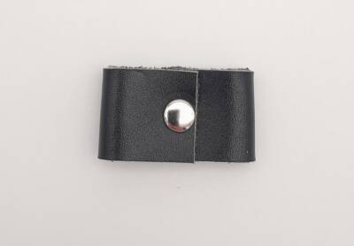 Angel Çanta Aksesuar Siyah Gerçek Deri Büzgülük Gümüş Metalli - 3