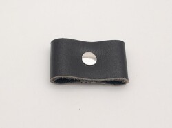 Angel Çanta Aksesuar Siyah Gerçek Deri Büzgülük Gümüş Metalli - 1