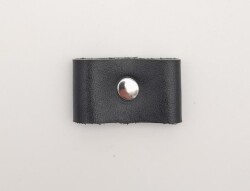 Angel Çanta Aksesuar Siyah Gerçek Deri Büzgülük Gümüş Metalli - 2