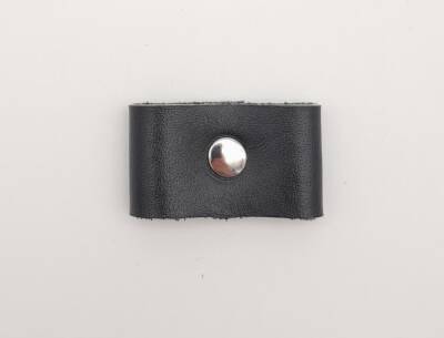 Angel Çanta Aksesuar Siyah Gerçek Deri Büzgülük Gümüş Metalli - 2