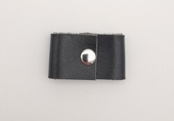 Angel Çanta Aksesuar Siyah Gerçek Deri Büzgülük Gümüş Metalli - 3