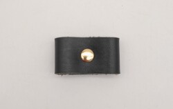 Angel Çanta Aksesuar Siyah Gerçek Deri Büzgülük Light Gold Metalli - 2