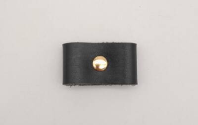 Angel Çanta Aksesuar Siyah Gerçek Deri Büzgülük Light Gold Metalli - 2