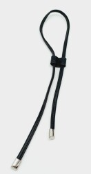 Angel Çanta Aksesuar Siyah Suni Deri Dikişli Büzgü Gümüş Metalli - Angel Çanta Aksesuar