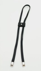 Angel Çanta Aksesuar Siyah Tek Kat Suni Deri Büzgü Gümüş Metalli - Angel Çanta Aksesuar